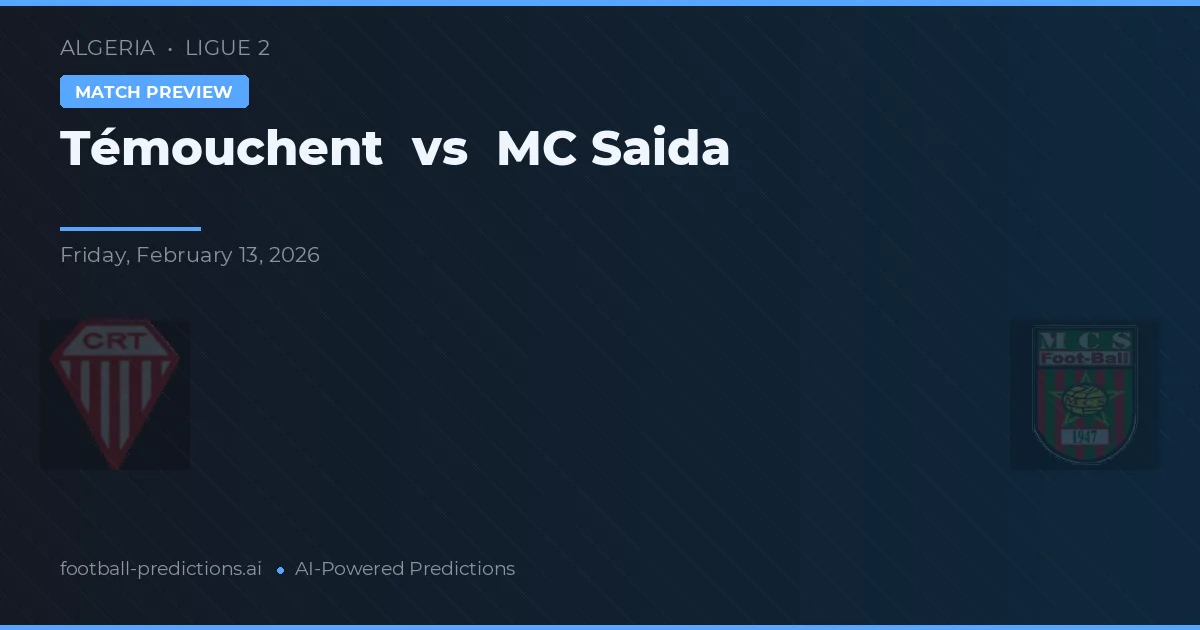 Témouchent vs MC Saida — prognóstico e prévia do jogo