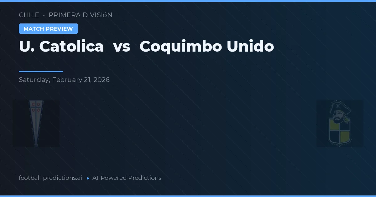 U. Católica vs Coquimbo Unido — prognóstico e prévia do jogo