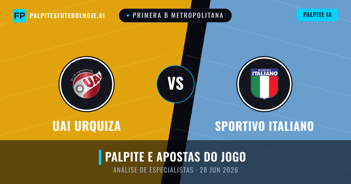 UAI Urquiza vs Sportivo Italiano — prognóstico e prévia do jogo