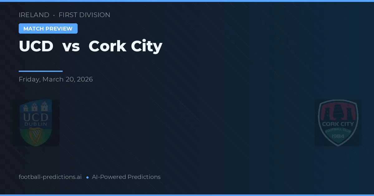 UCD vs Cork City — prognóstico e prévia do jogo