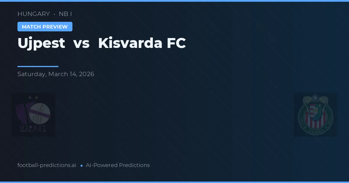 Ujpest vs Kisvárda FC — prognóstico e prévia do jogo
