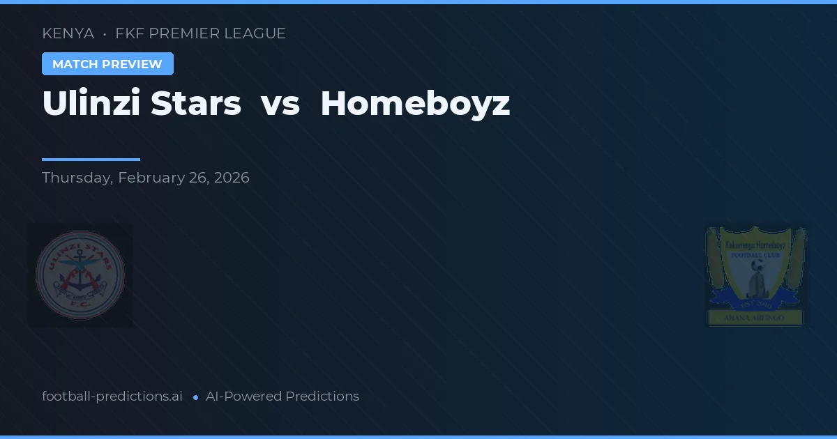 Ulinzi Stars vs Homeboyz — prognóstico e prévia do jogo