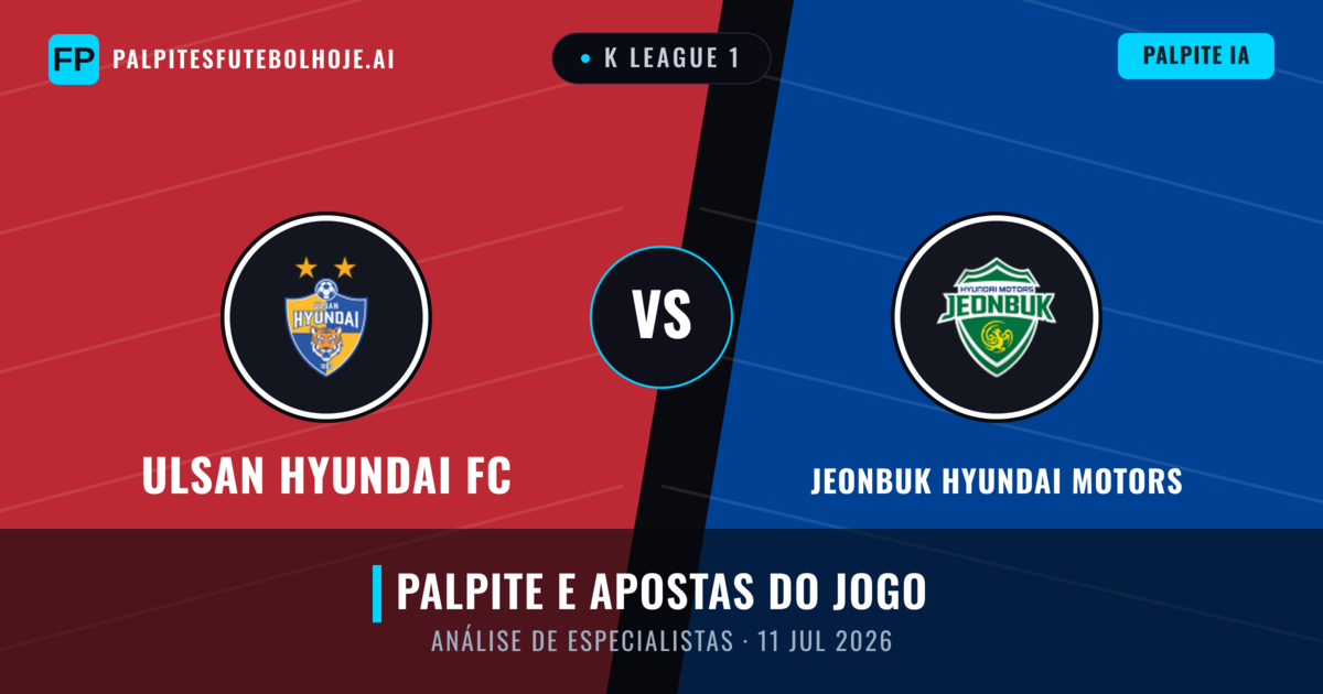 Ulsan Hyundai FC vs Jeonbuk Hyundai Motors — prognóstico e prévia do jogo