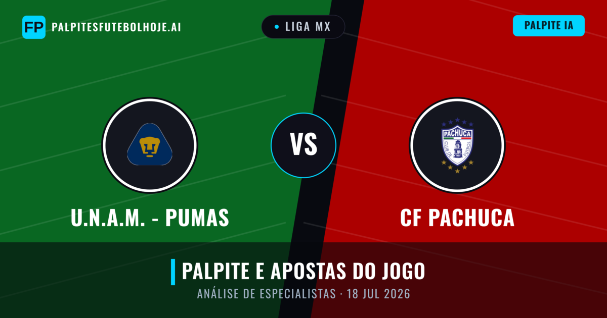 U.N.A.M. - Pumas vs CF Pachuca — prognóstico e prévia do jogo
