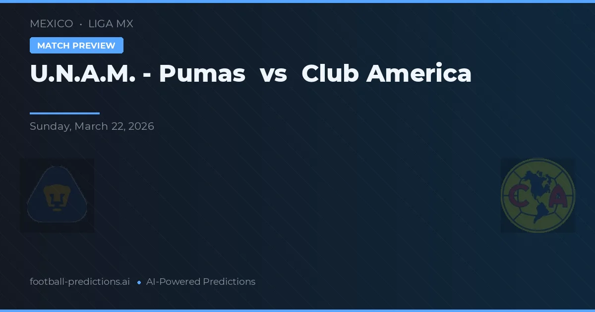 U.N.A.M. - Pumas vs Club América — prognóstico e prévia do jogo