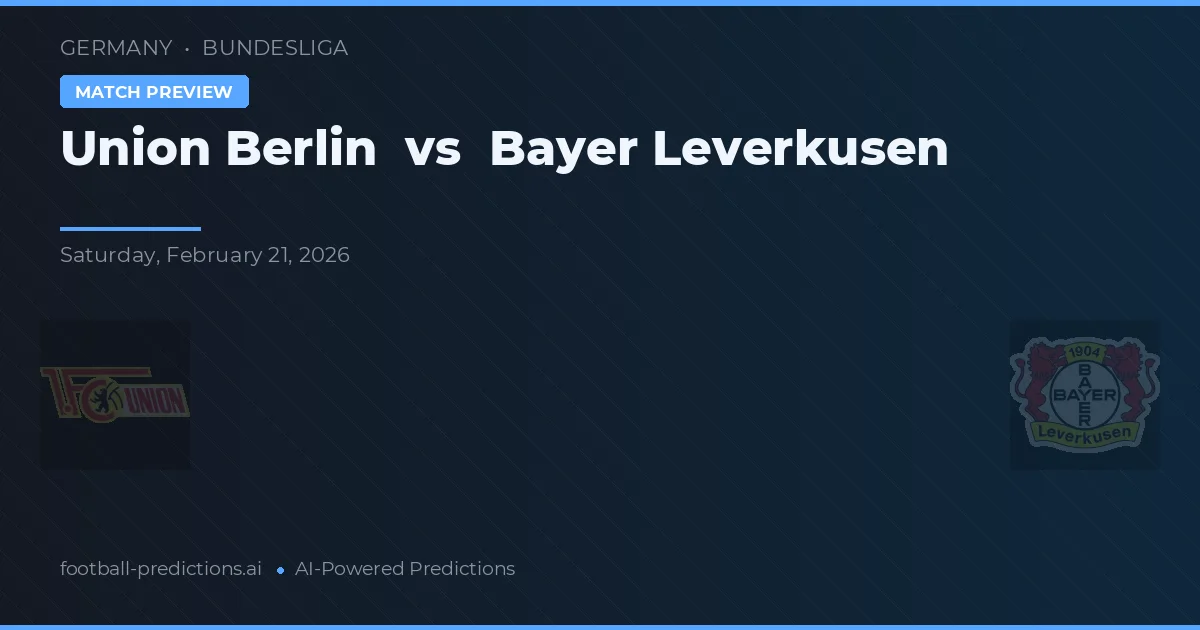 Union Berlin vs Bayer Leverkusen — prognóstico e prévia do jogo