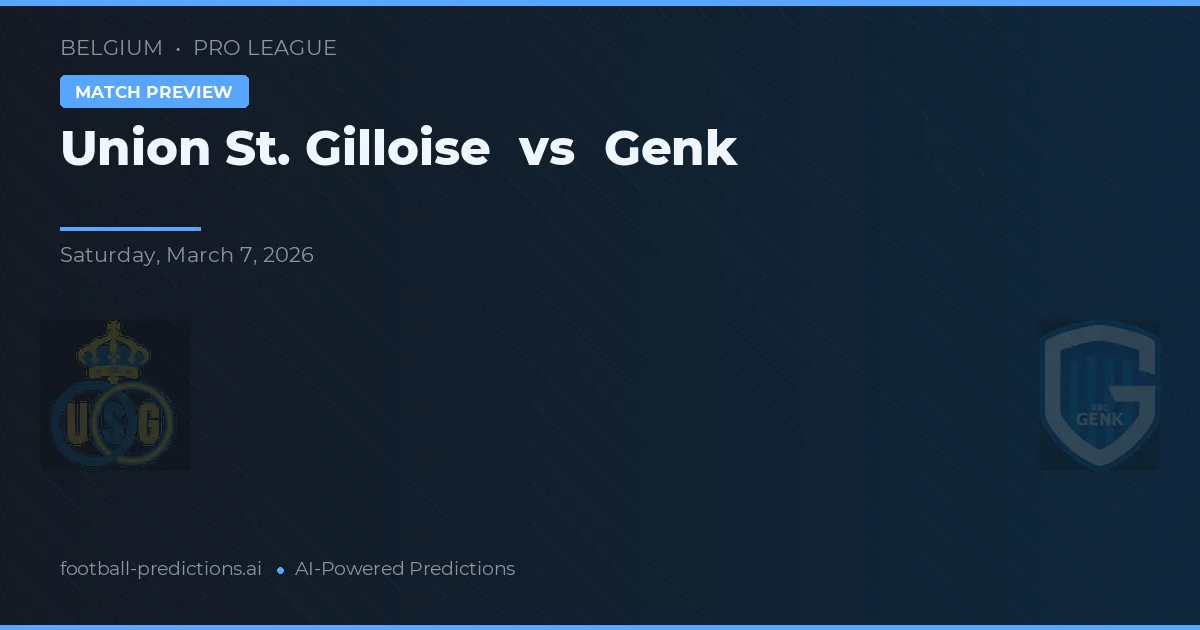 Union Saint-Gilloise vs Genk — prognóstico e prévia do jogo