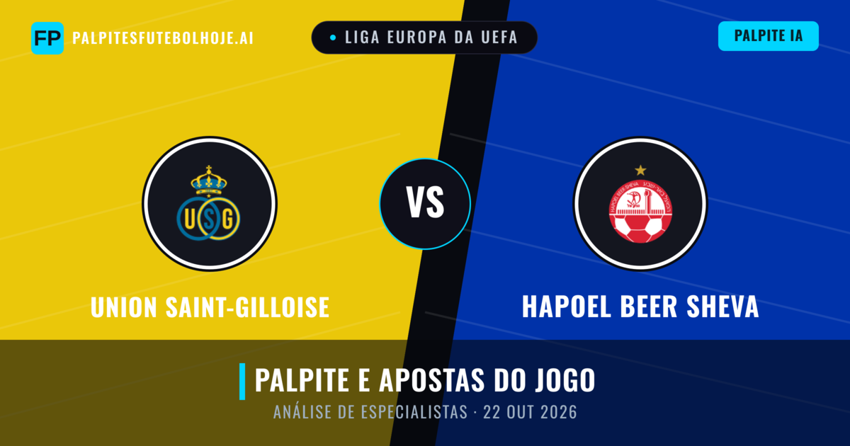 Union Saint-Gilloise vs Hapoel Beer Sheva — prognóstico e prévia do jogo