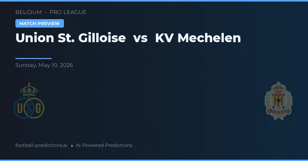 Union Saint-Gilloise vs Mechelen — prognóstico e prévia do jogo