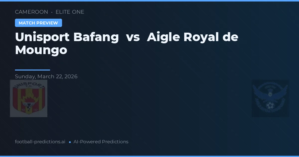 Aigle Royal de Moungo vs Unisport Bafang — prognóstico e prévia do jogo
