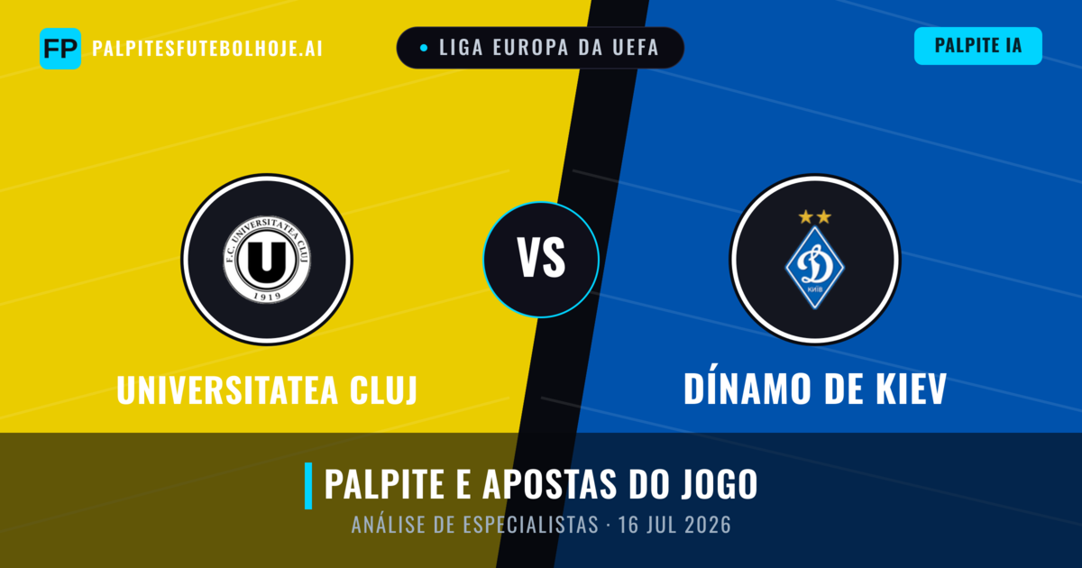 Universitatea Cluj vs Dínamo de Kiev — prognóstico e prévia do jogo