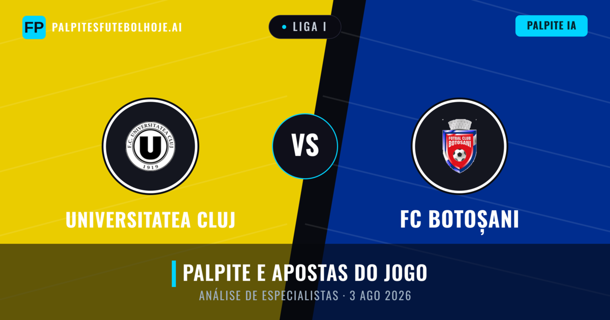 Universitatea Cluj vs FC Botoșani — prognóstico e prévia do jogo