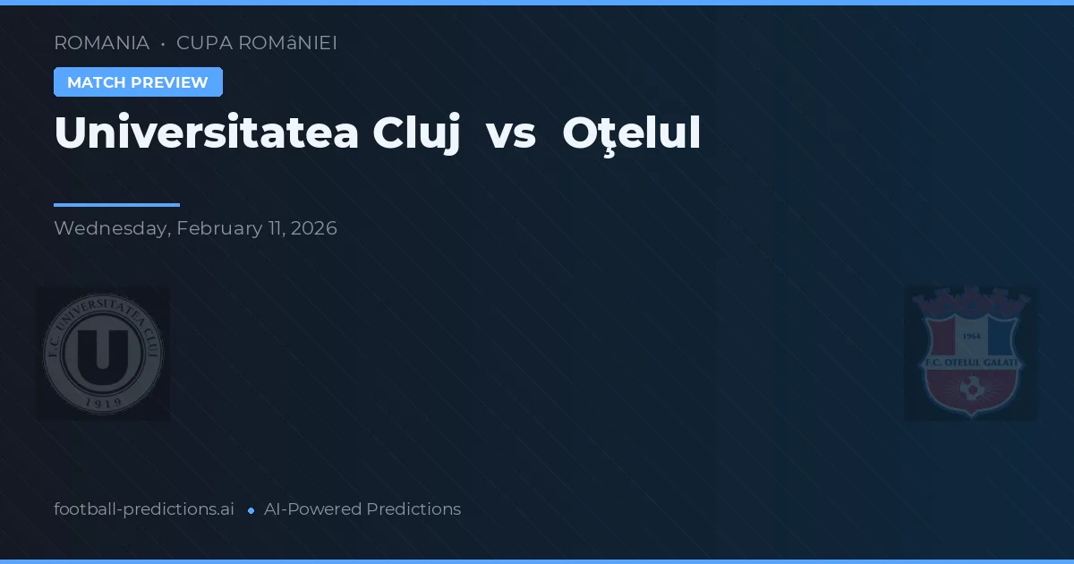 Universitatea Cluj vs Oţelul — prognóstico e prévia do jogo