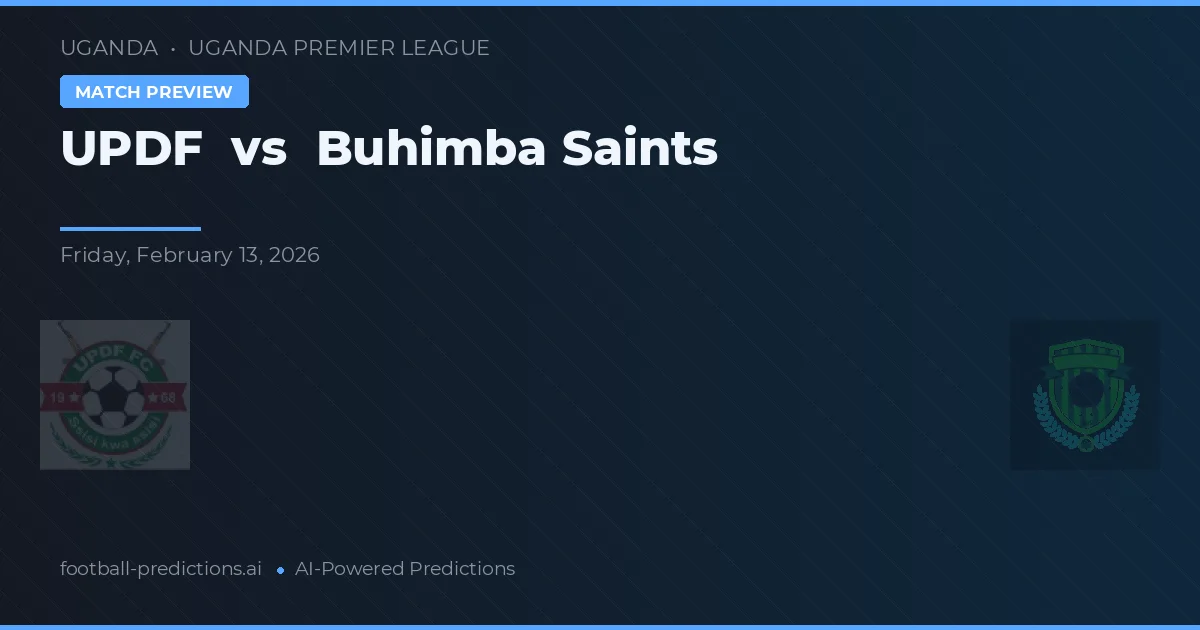 UPDF vs Santos Buhimba — prognóstico e prévia do jogo