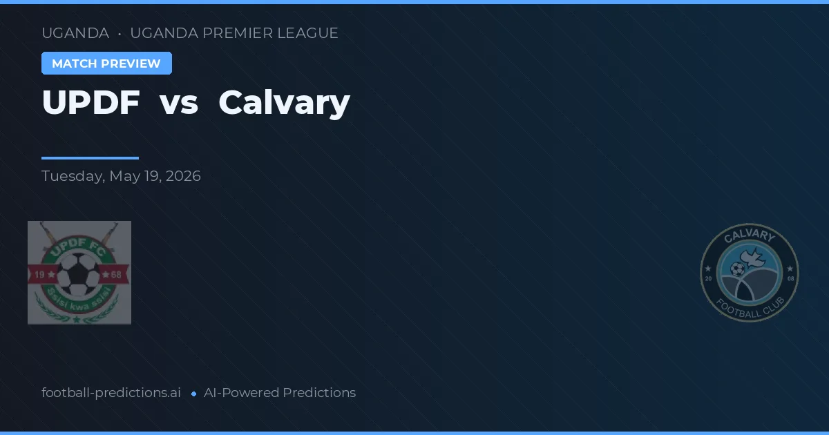 UPDF vs Calvary — prognóstico e prévia do jogo