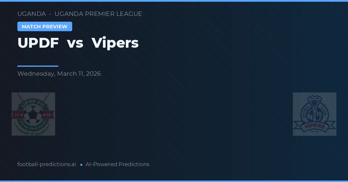 UPDF vs Vipers — prognóstico e prévia do jogo