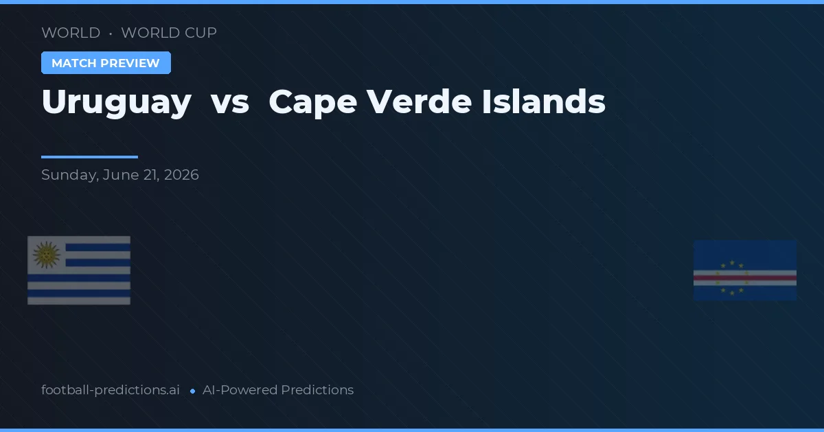 Uruguai vs Cabo Verde — prognóstico e prévia do jogo