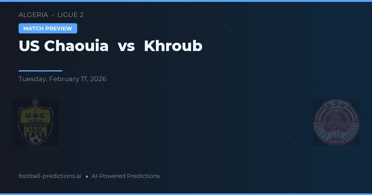 US Chaouia vs Khroub — prognóstico e prévia do jogo