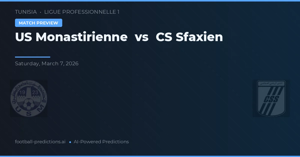 US Monastir vs CS Sfaxien — prognóstico e prévia do jogo