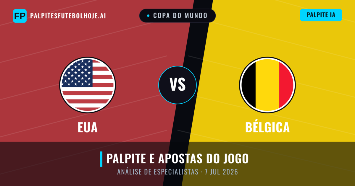 EUA vs Bélgica — prognóstico e prévia do jogo