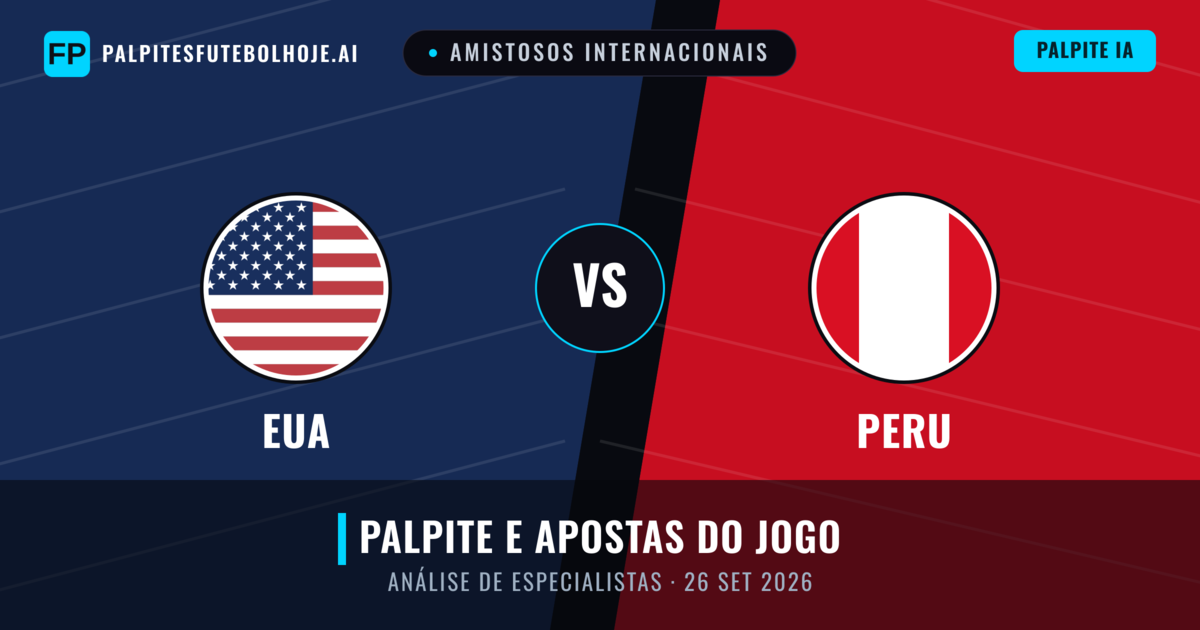 EUA vs Peru — prognóstico e prévia do jogo