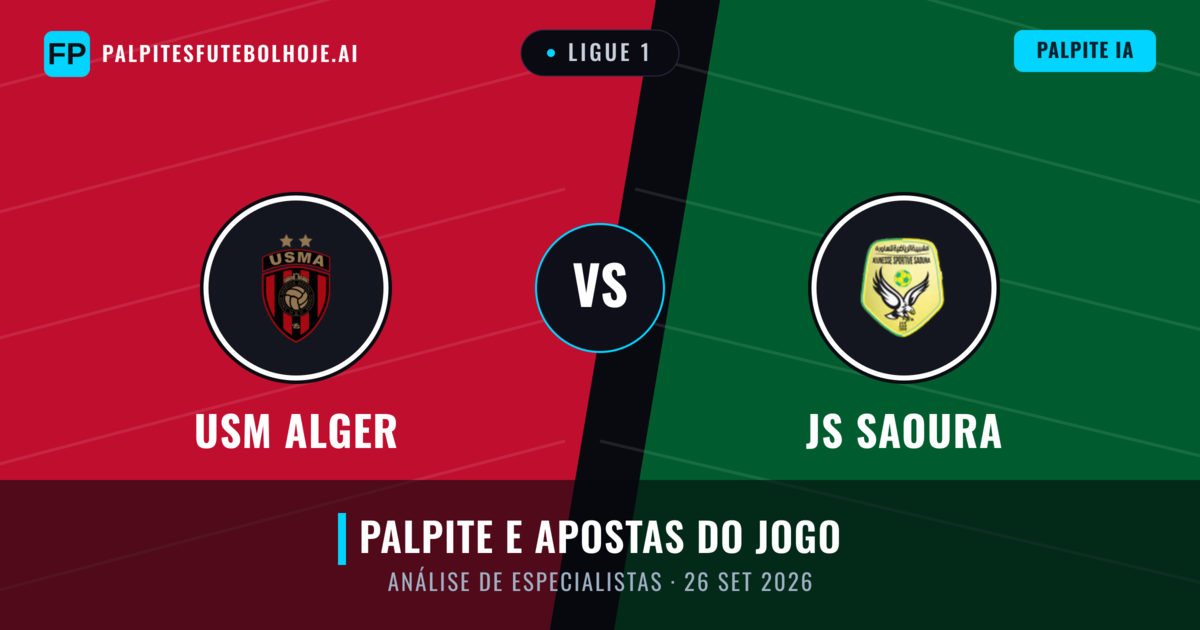 USM Alger vs JS Saoura — prognóstico e prévia do jogo