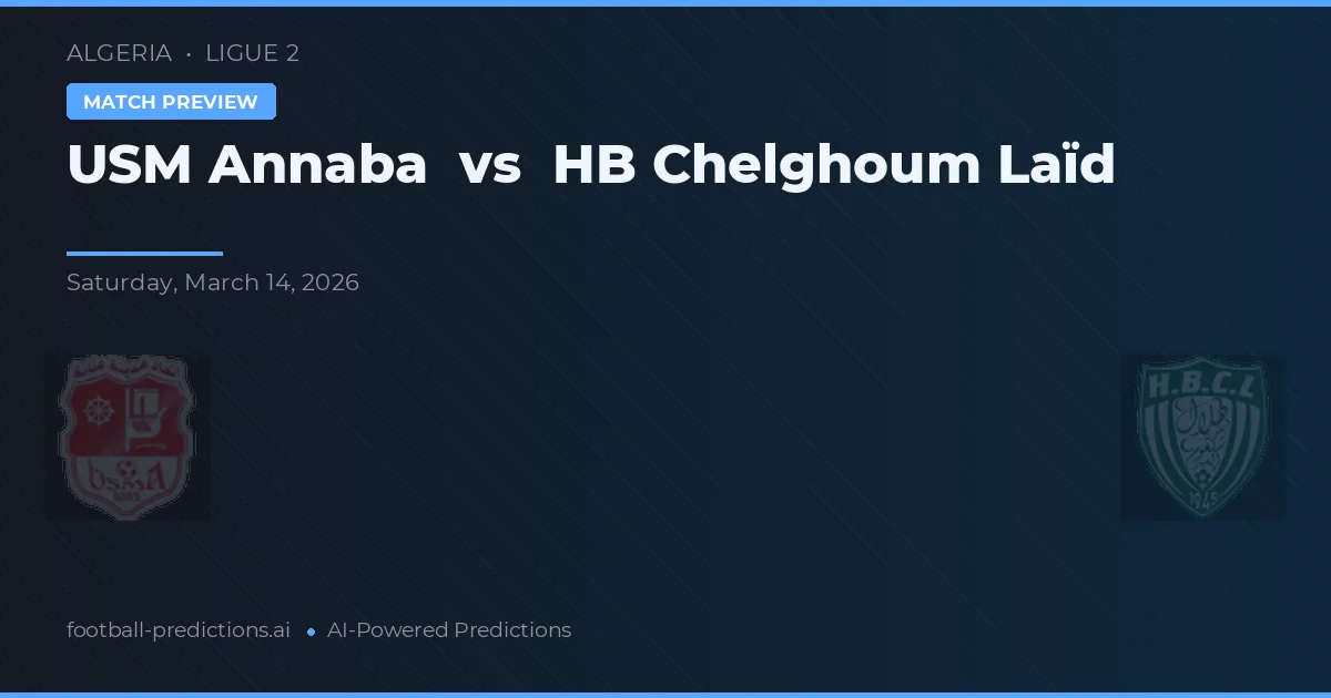 USM Annaba vs HB Chelghoum Laïd — prognóstico e prévia do jogo