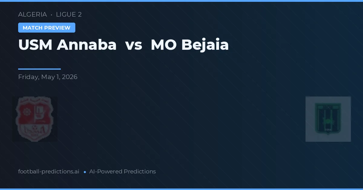 USM Annaba vs MO Bejaia — prognóstico e prévia do jogo