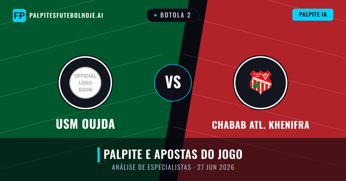 USM Oujda vs Chabab Atl. Khenifra — prognóstico e prévia do jogo