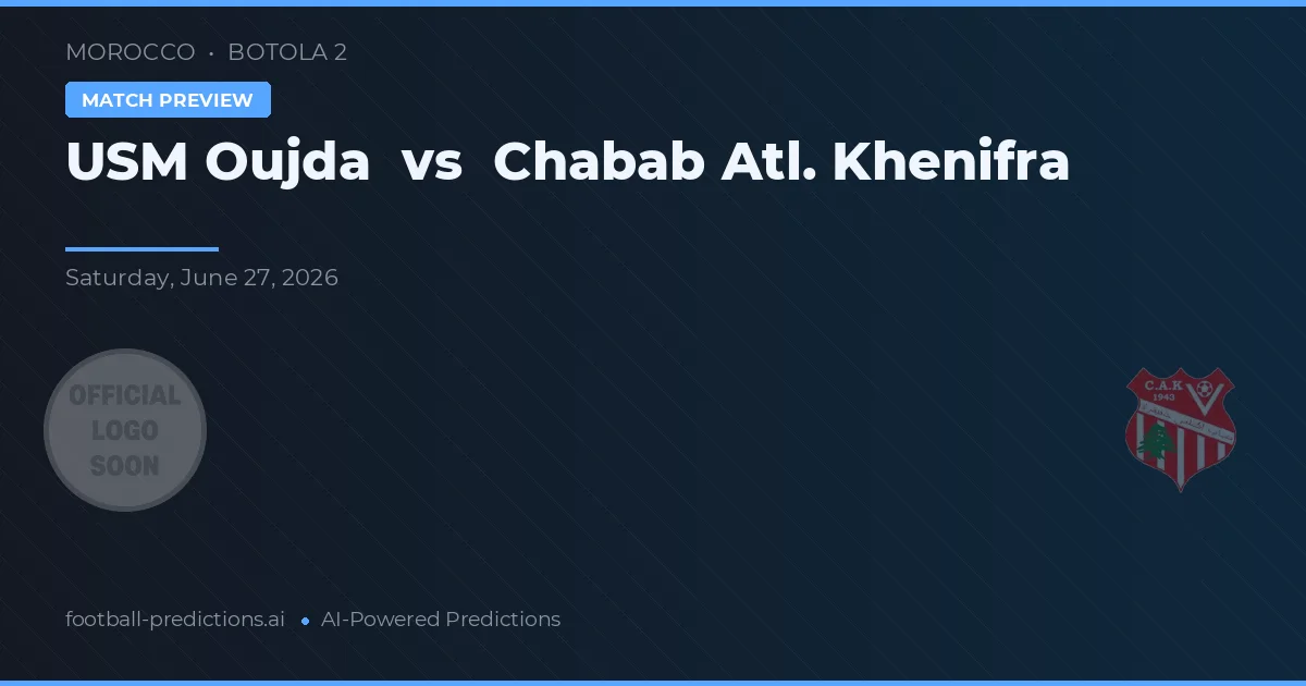 USM Oujda vs Chabab Atl. Khenifra — prognóstico e prévia do jogo
