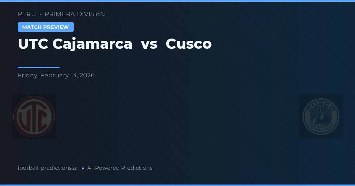 UTC Cajamarca vs Cuzco — prognóstico e prévia do jogo