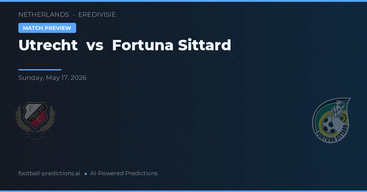 Utrecht vs Fortuna Sittard — prognóstico e prévia do jogo