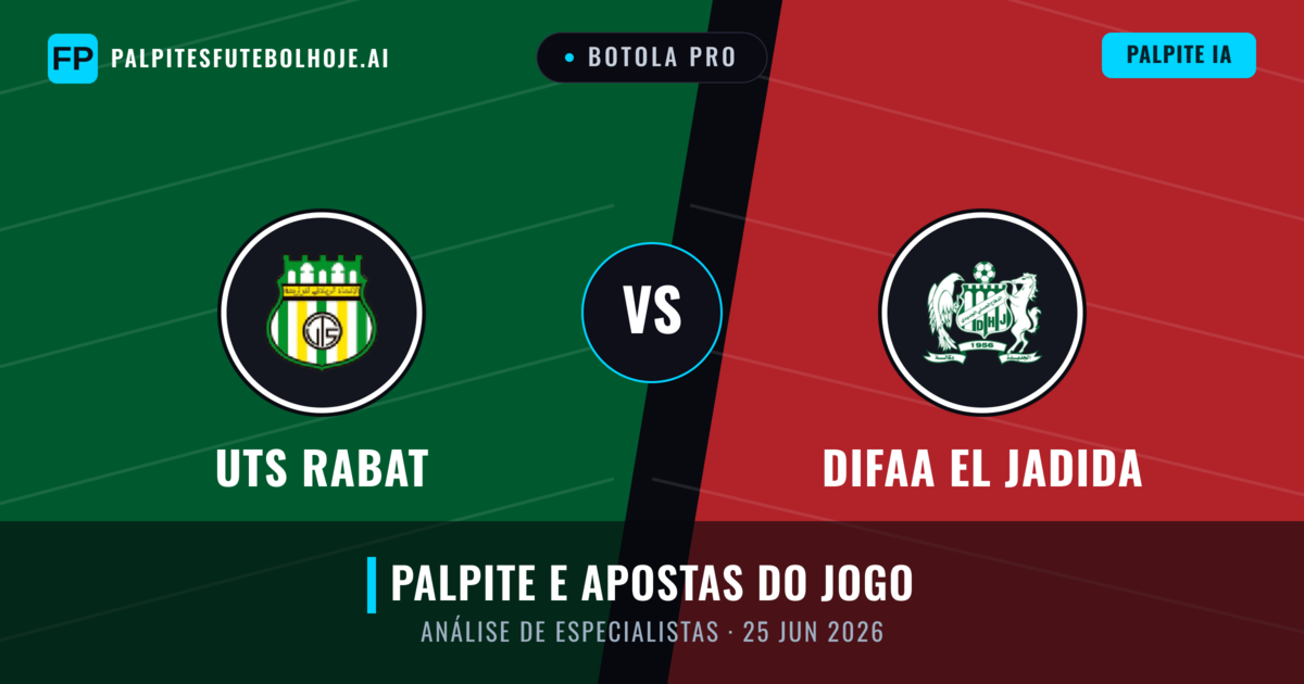 UTS Rabat vs Difaa EL Jadida — prognóstico e prévia do jogo