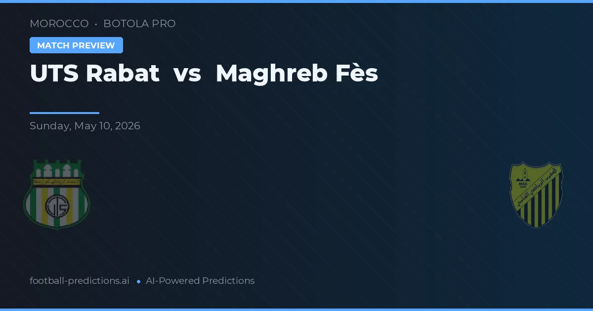 UTS Rabat vs Maghreb Fès — prognóstico e prévia do jogo