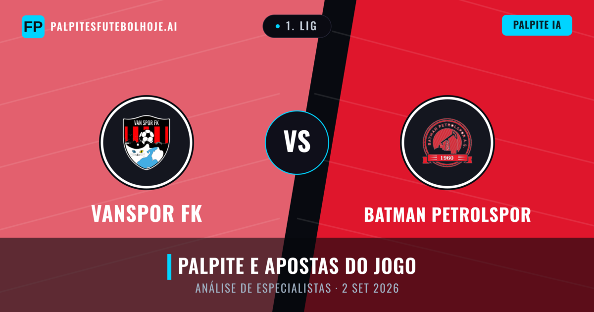 Vanspor FK vs Batman Petrolspor — prognóstico e prévia do jogo