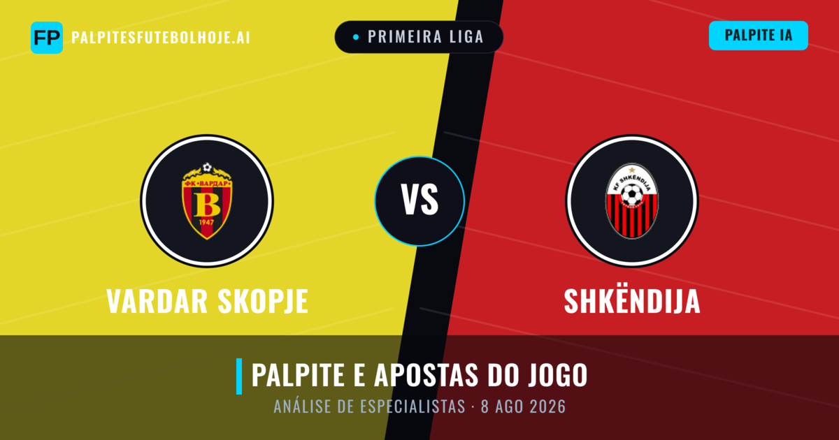 Vardar Skopje vs Shkëndija — prognóstico e prévia do jogo