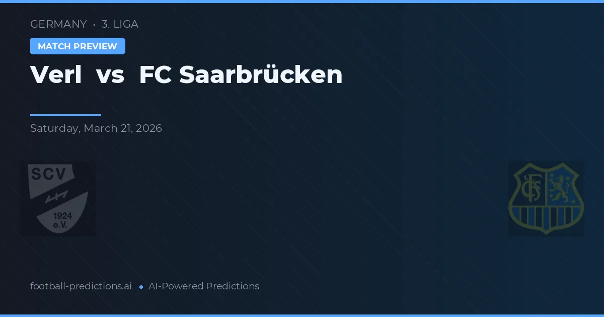 Verl vs FC Saarbrücken — prognóstico e prévia do jogo
