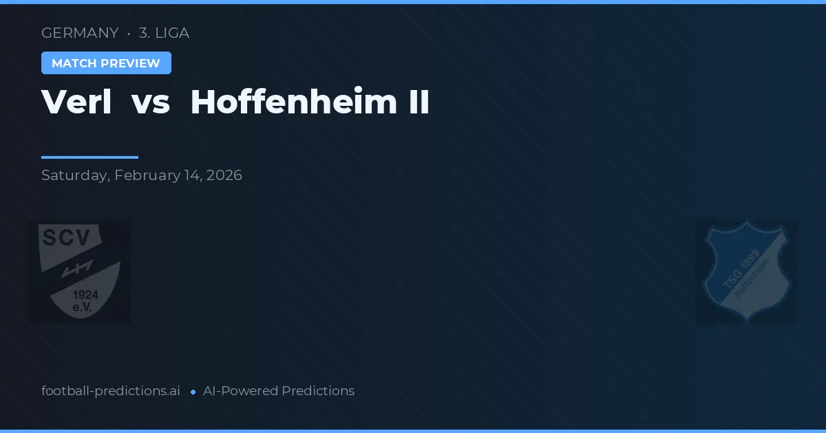 Verl vs Hoffenheim II — prognóstico e prévia do jogo