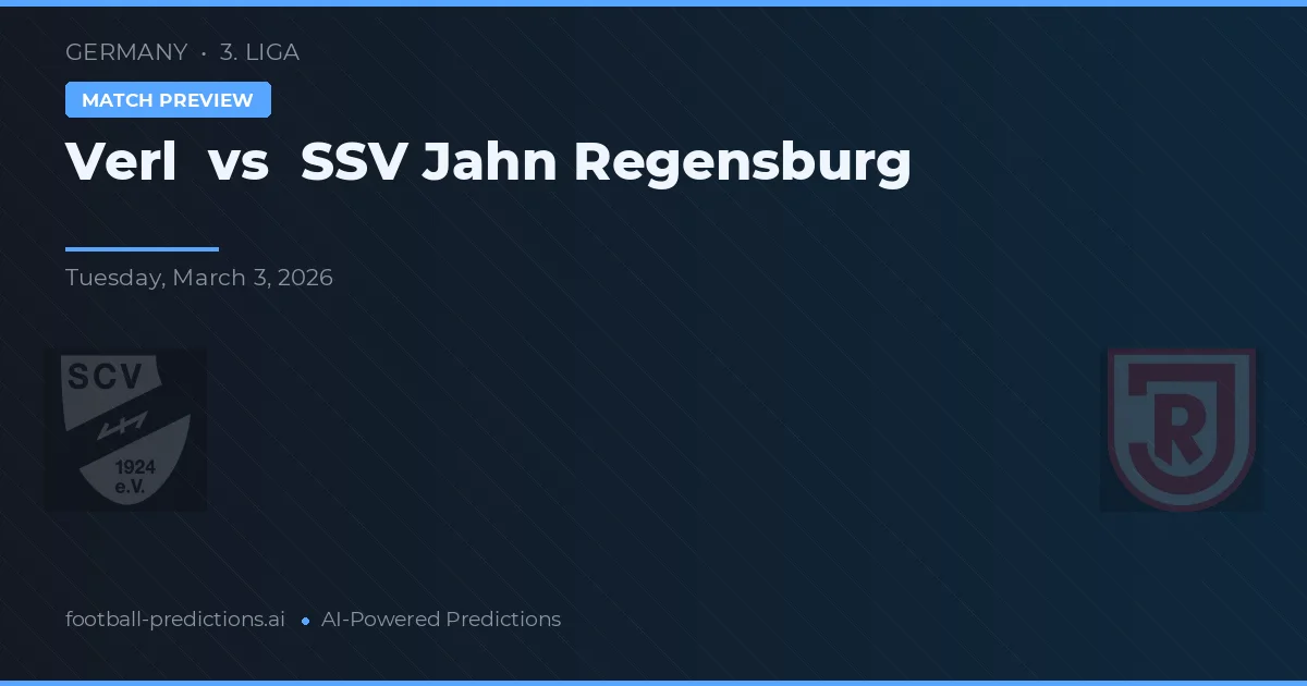 Verl vs Jahn Regensburg — prognóstico e prévia do jogo