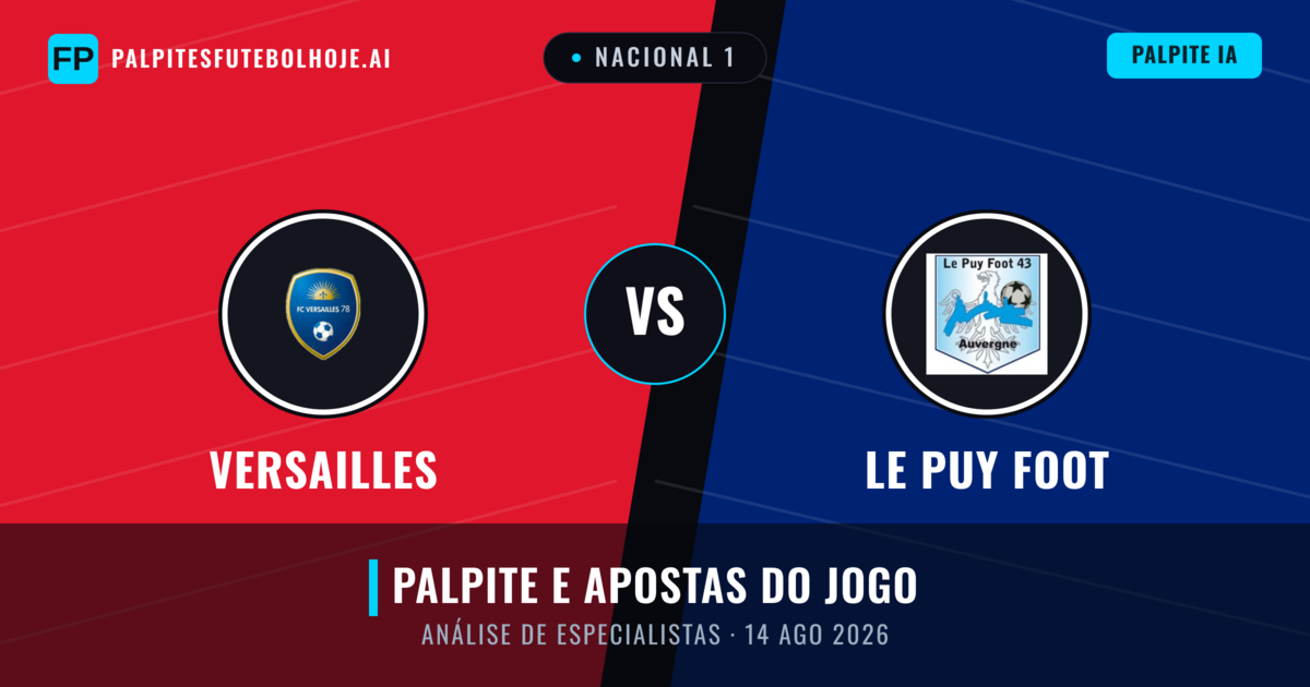Versailles vs Le Puy Foot — prognóstico e prévia do jogo