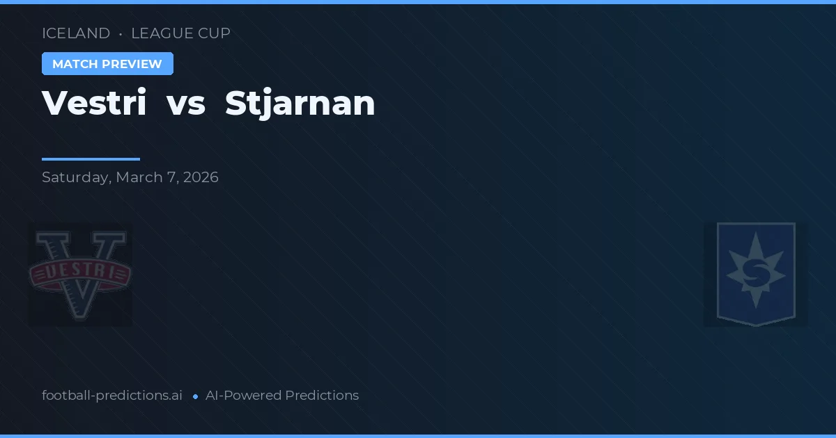 Vestri vs Stjarnan — prognóstico e prévia do jogo