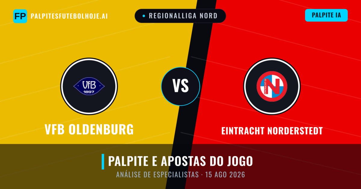 VfB Oldenburg vs Eintracht Norderstedt — prognóstico e prévia do jogo