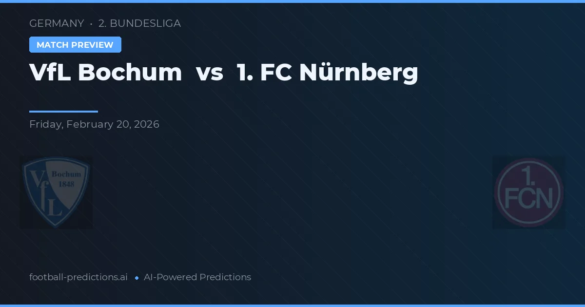 VfL Bochum vs 1. FC Nuremberg — prognóstico e prévia do jogo