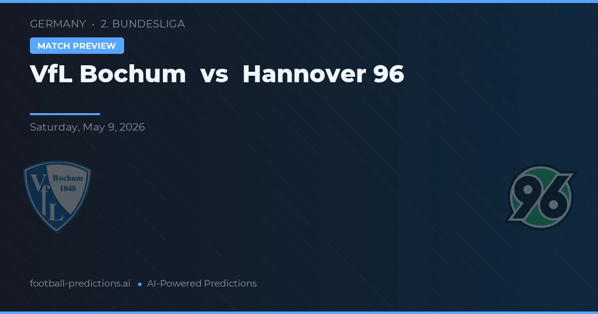 VfL Bochum vs Hannover 96 — prognóstico e prévia do jogo