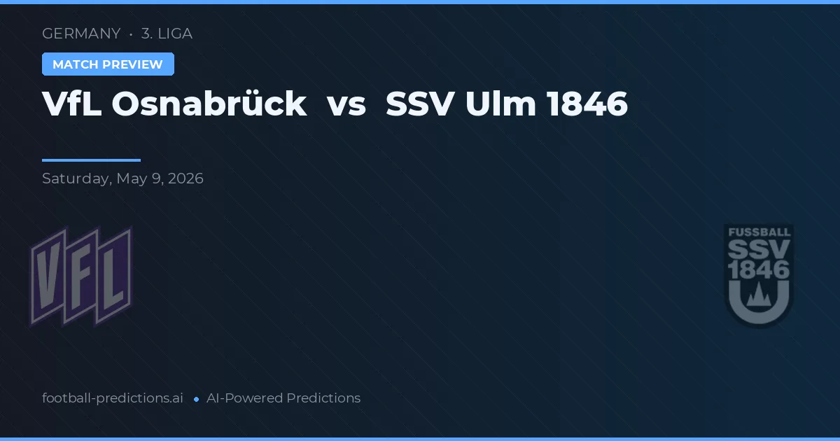 VfL Osnabrück vs SSV Ulm 1846 — prognóstico e prévia do jogo
