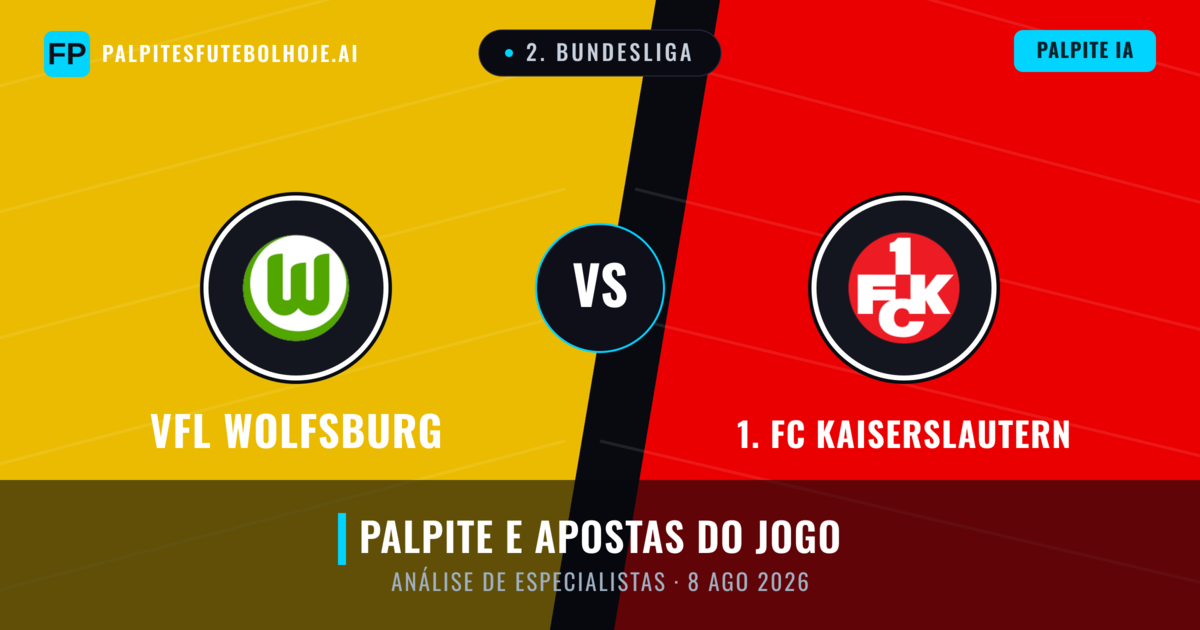 VfL Wolfsburg vs 1. FC Kaiserslautern — prognóstico e prévia do jogo