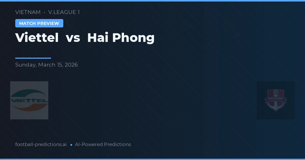 Viettel vs Hải Phòng — prognóstico e prévia do jogo