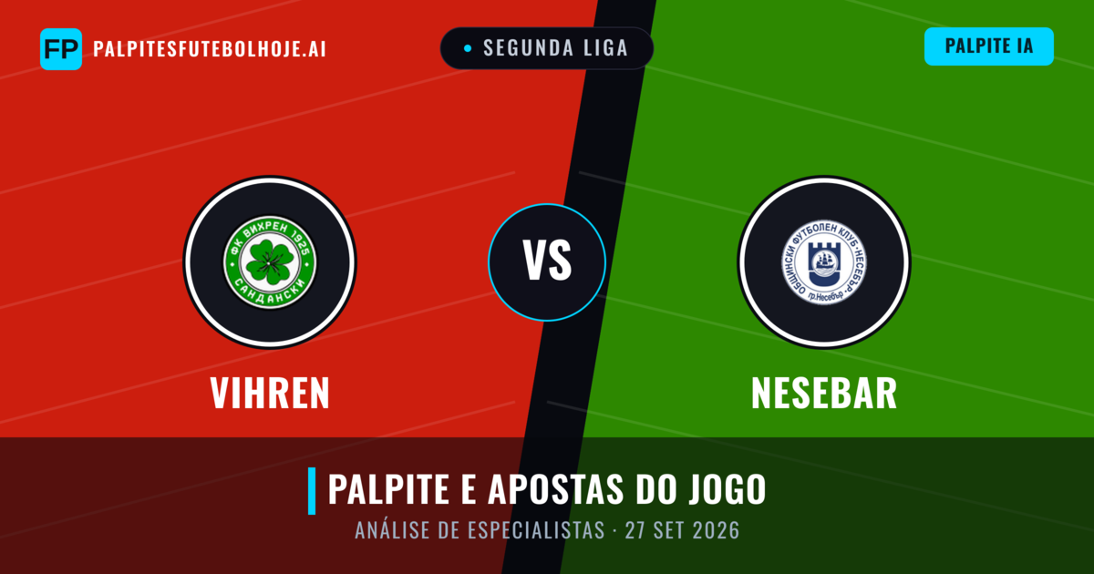 Vihren vs Nesebar — prognóstico e prévia do jogo
