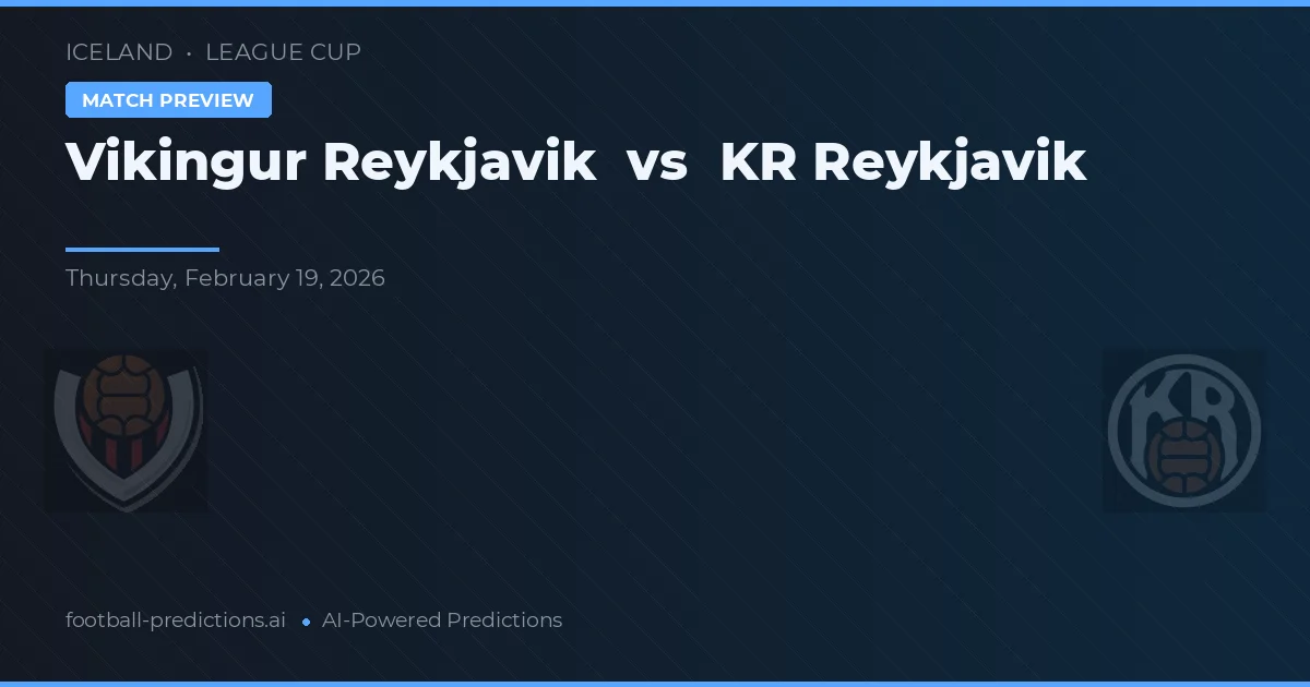 Vikingur Reykjavik vs KR Reykjavík — prognóstico e prévia do jogo