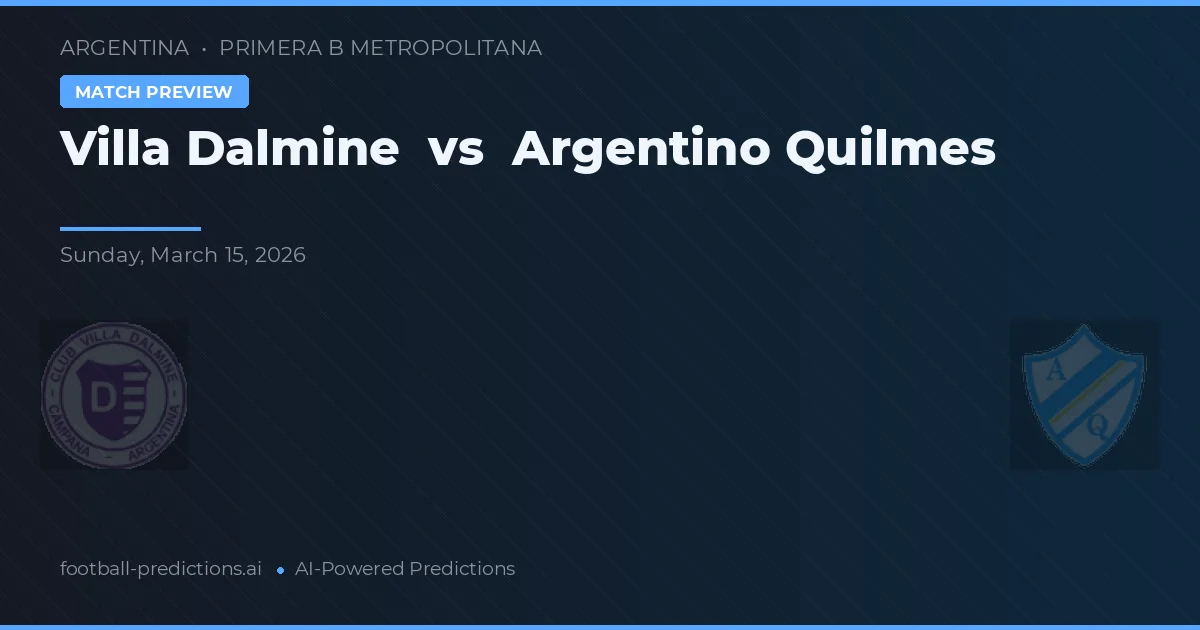 Villa Dálmine vs Argentino Quilmes — prognóstico e prévia do jogo